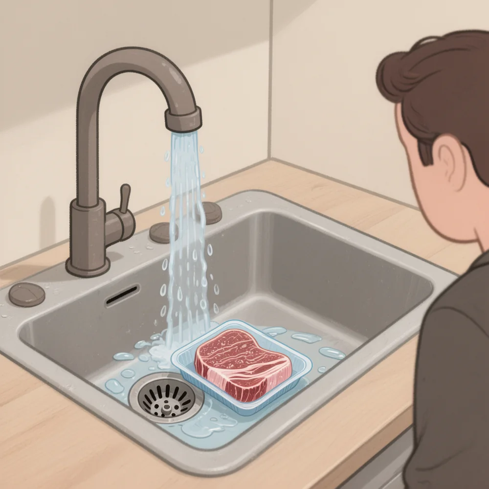 Plan ahead to thaw food in the fridge — One possibility