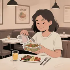Take home the food you will eat — Another possibility