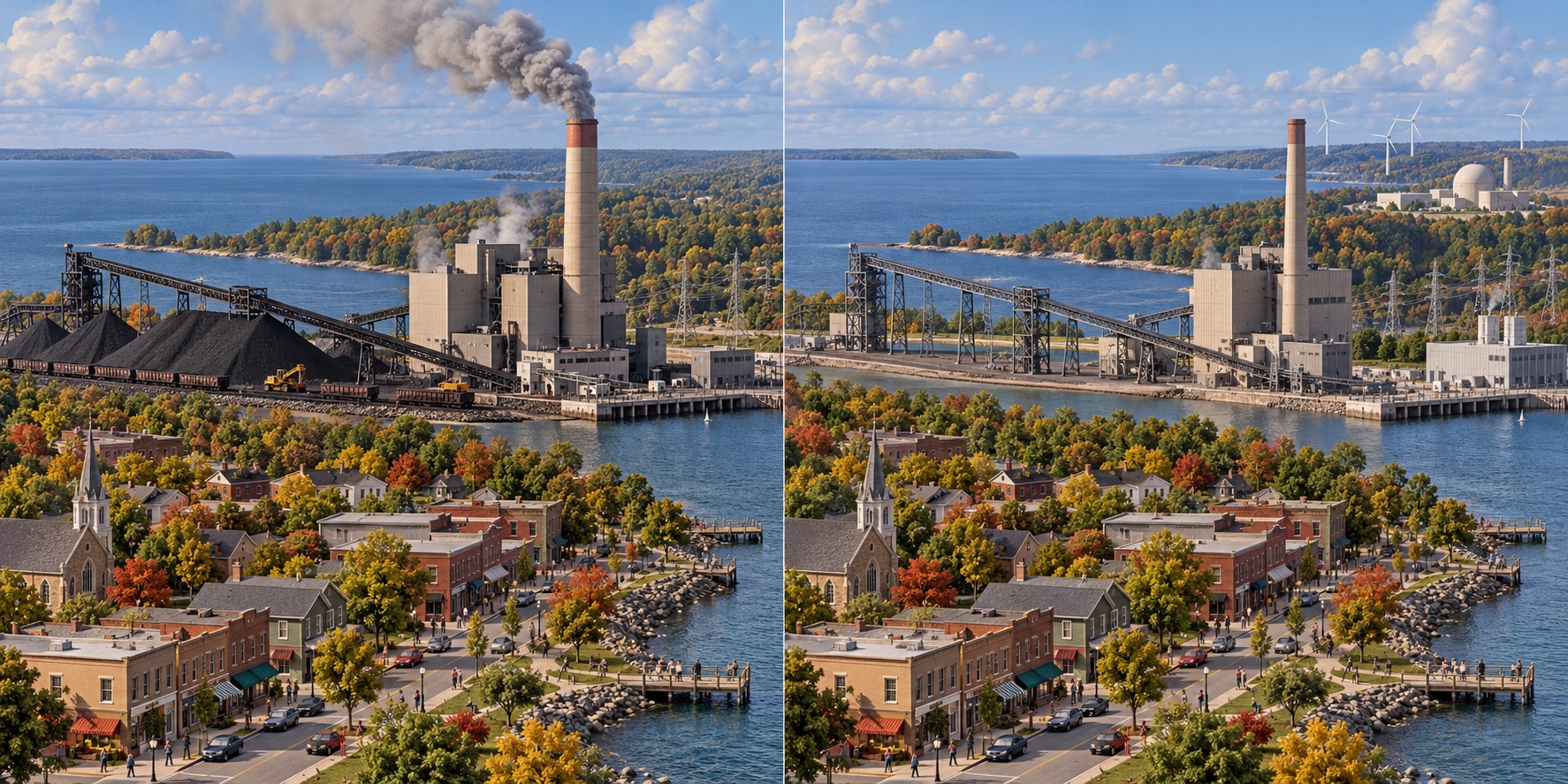 Ontario · Canada. Le centrali a carbone fanno parte della fornitura ordinaria / Il carbone viene progressivamente eliminato dalla rete