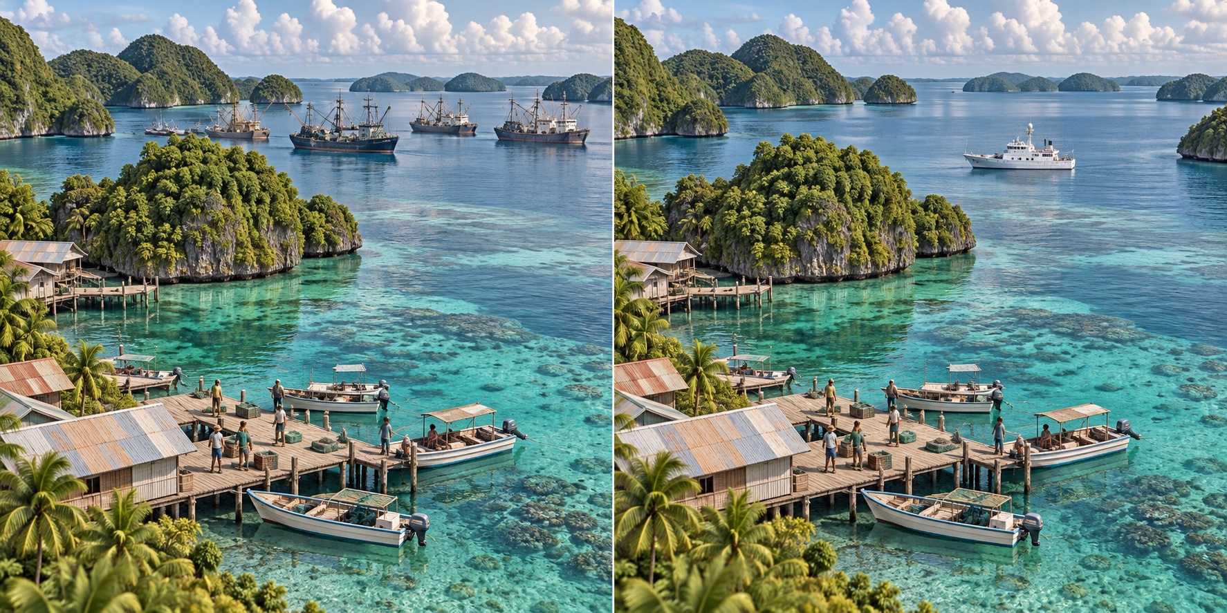 Palau · suaka laut. Perikanan industri memasuki area sensitif / Kawasan lindung dan akses yang diatur mengatur laut