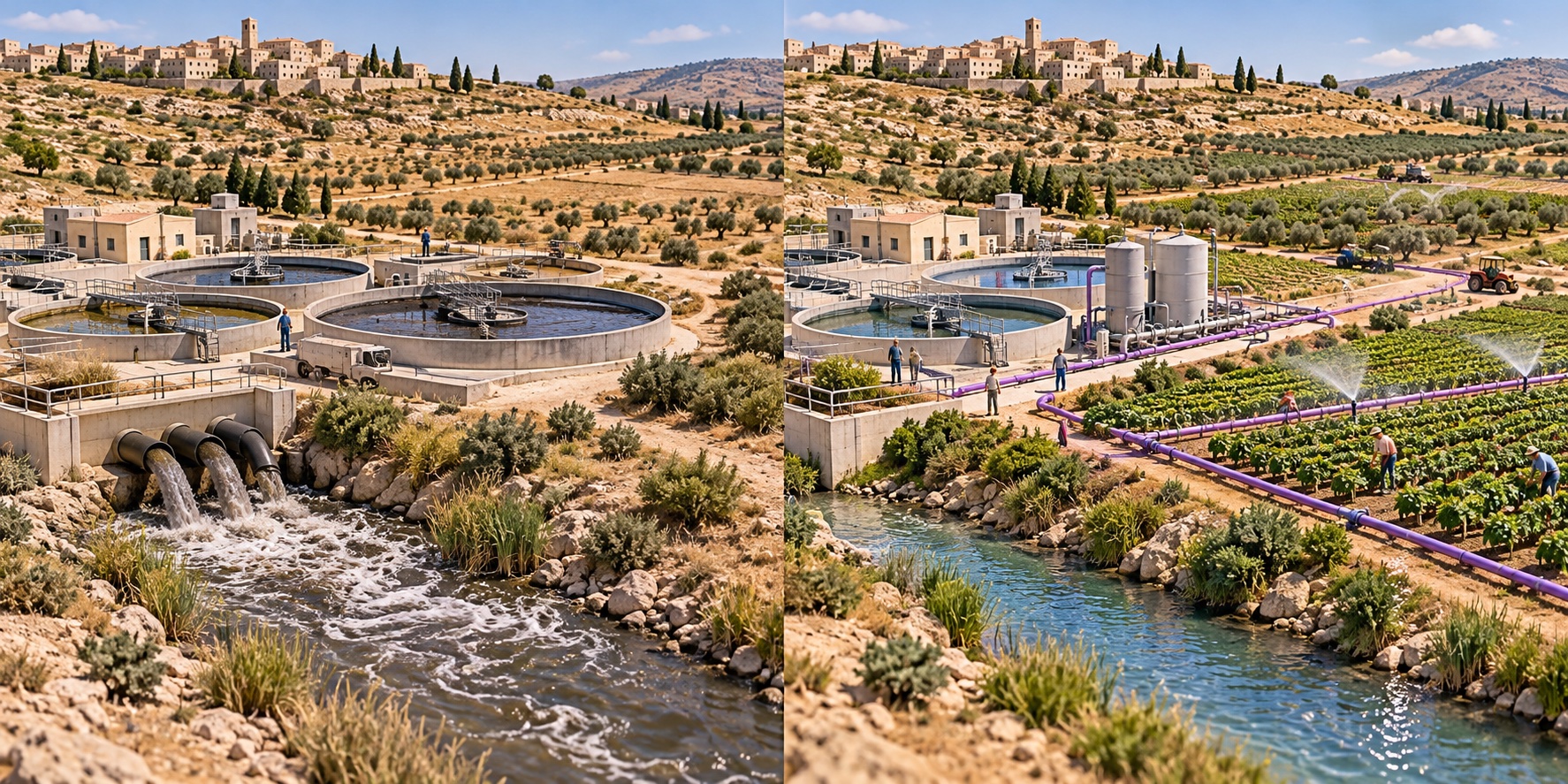 Israele · depurazione e irrigazione. Acque reflue e irrigazione restano scollegate / Acqua trattata e controllata raggiunge i campi