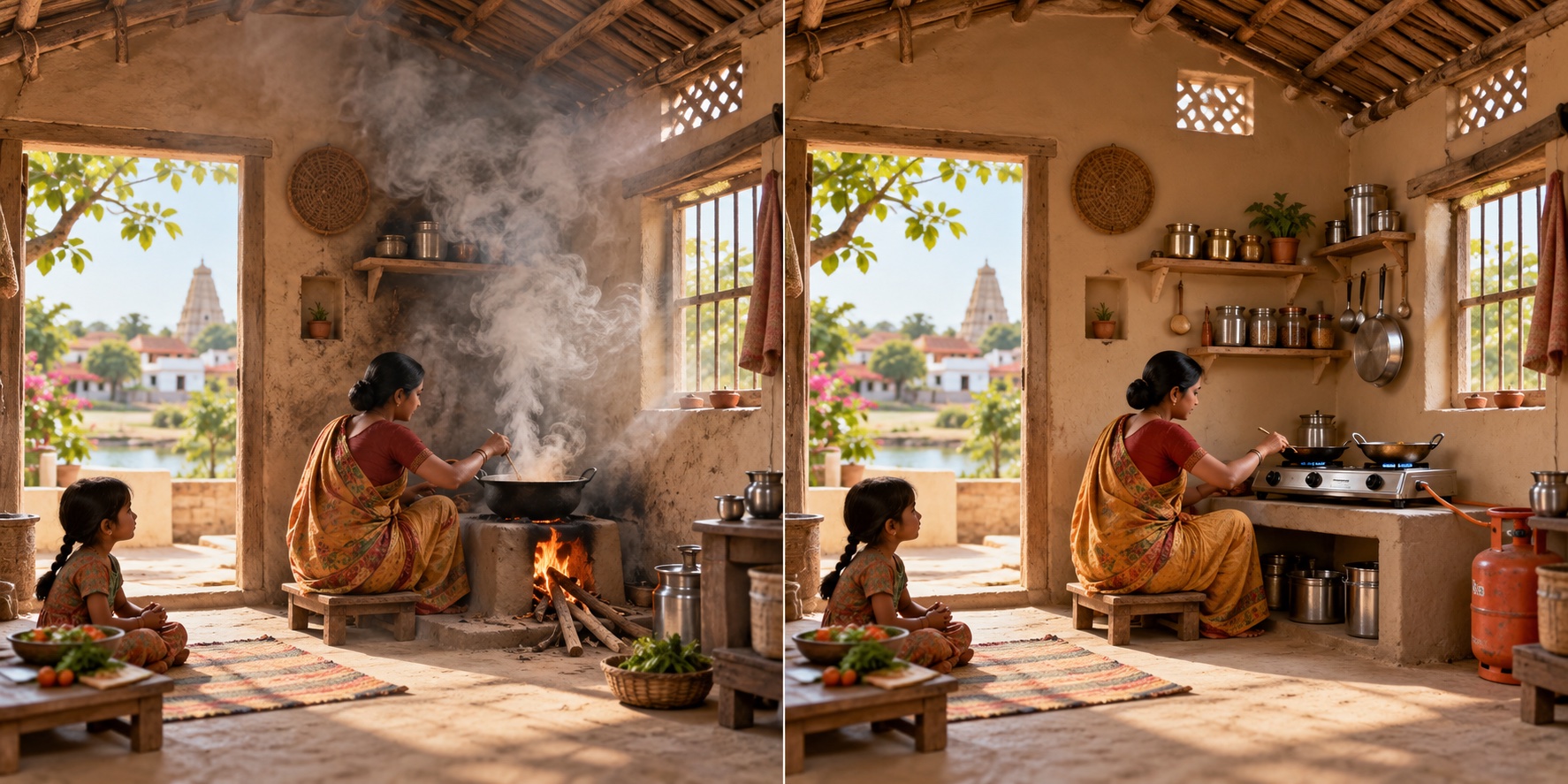 Indien · PMUY-Programm. Die Küche füllt sich weiterhin mit Rauch / Kann ein sauberer Ofen kontinuierlich verwendet werden?
