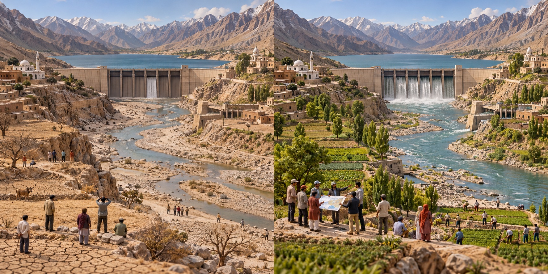 India dan Pakistan · Cekungan Indus. Sungai dibagi oleh keputusan yang tidak terkoordinasi / Langkah-langkah dan aturan bersama mendukung kerja sama