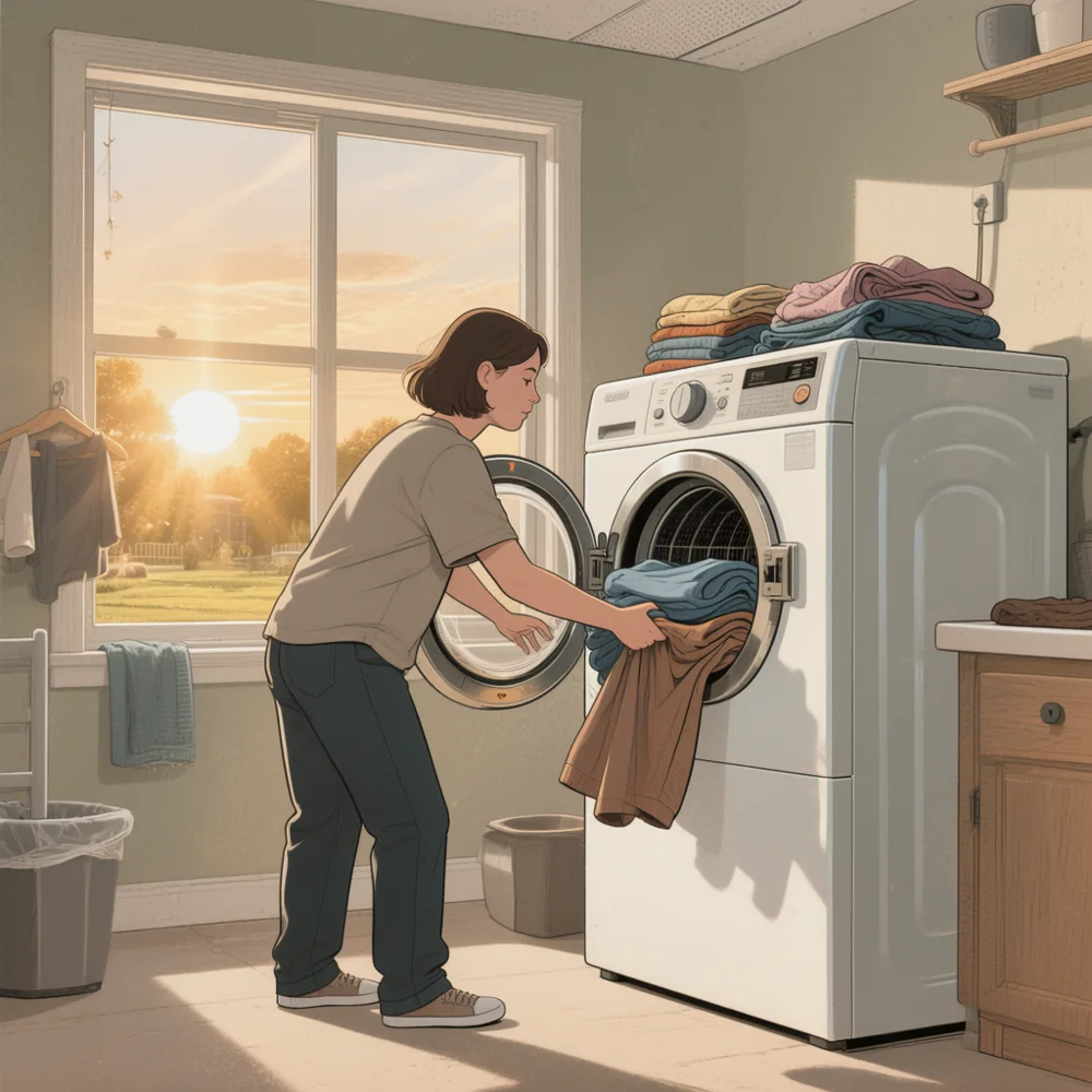 Let a load of laundry air-dry — One possibility