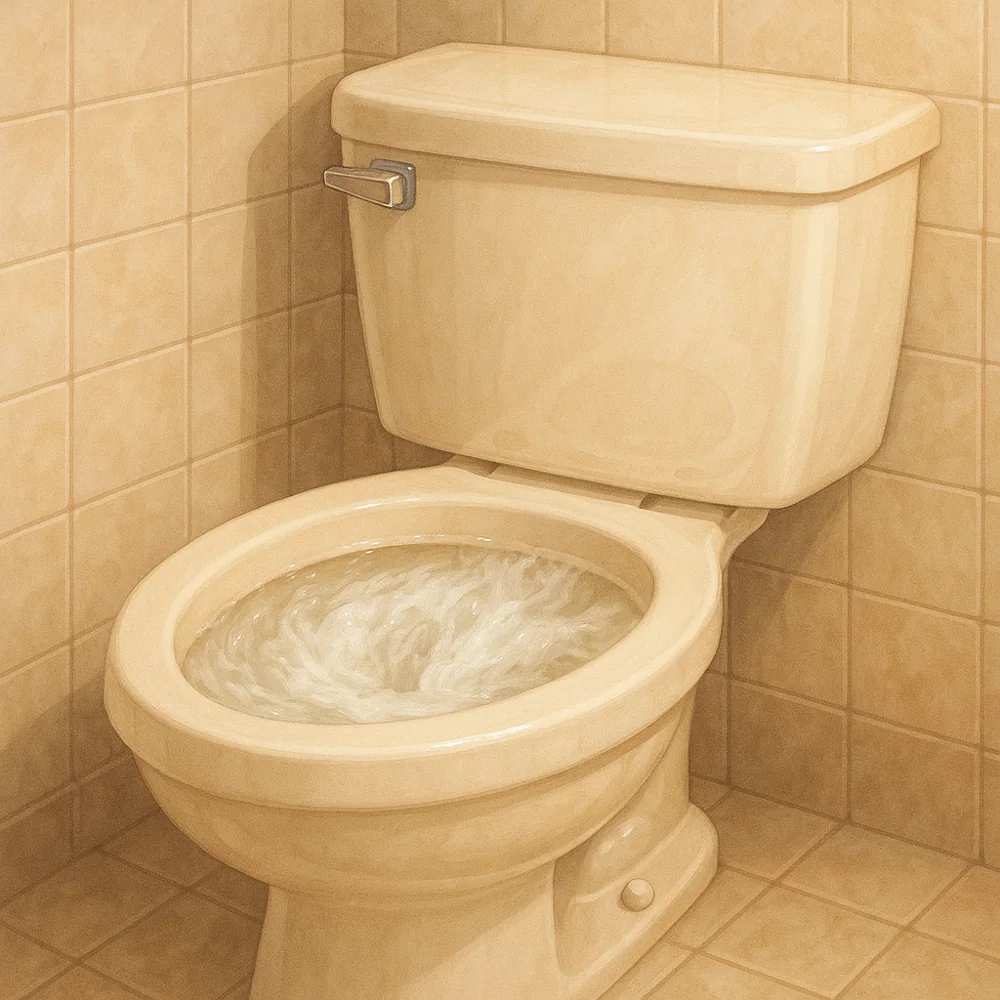 Compare flush volume at replacement time — One possibility