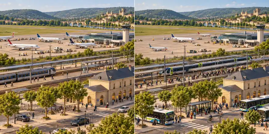 França · corredores aéreos e ferroviários. Uma promessa geral deixa quase todas as rotas inalteradas / Limites e alternativas são projetados para realmente fazer a diferença